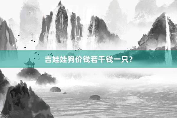吉娃娃狗价钱若干钱一只？